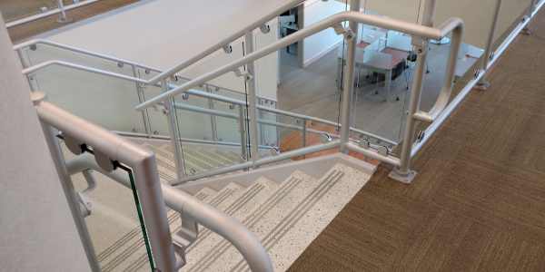 Glass Aluminum Handrail Glass Railing